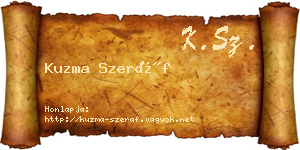 Kuzma Szeráf névjegykártya